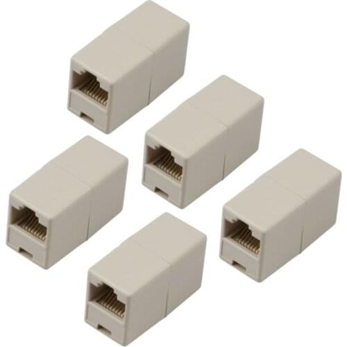 10pcs Ethernet Lan Cable Joiner Coupler Connector Network RJ45 Cable CAT 5 5E LN