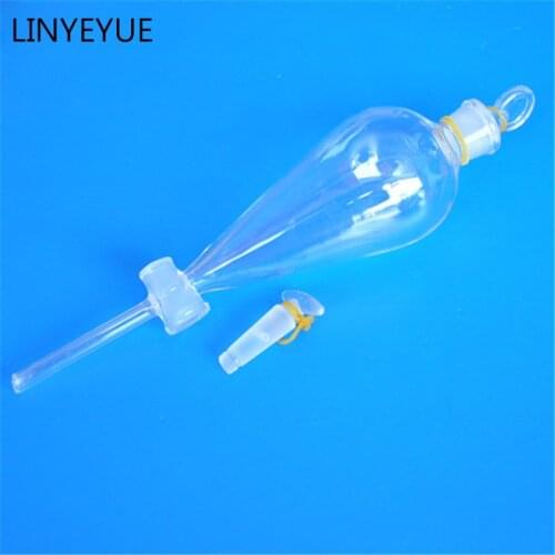All Sizes 60mL to 2000mL Glass Separating Funnel with Glass Stopper Screw Tap Separatory Funnel Laboratory Glassware