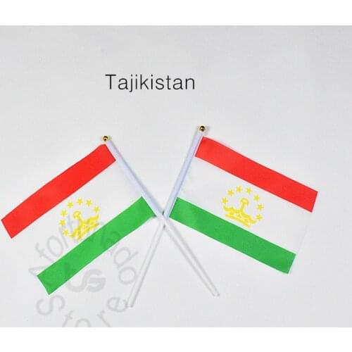 Tajikistan 14*21cm flag Banner hand waving National flag Home Decoration flag banner meet Parade party