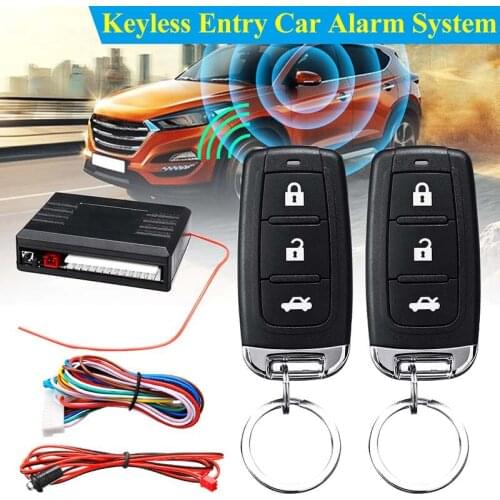 Universal one-way car alarm vehicle system protection security system keyless entry siren + 2 remote anti-theft