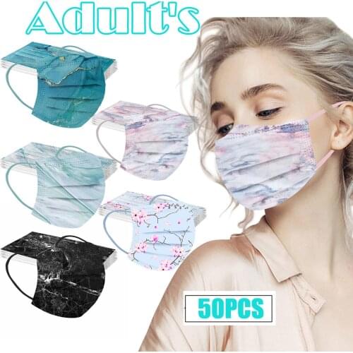 Adult Man Women Mask' Cosplay Face Mask' 3ply Ear Loop Mask' Non-woven Fabric Party Masks' Breathable Protect Mascarillas 50PCS