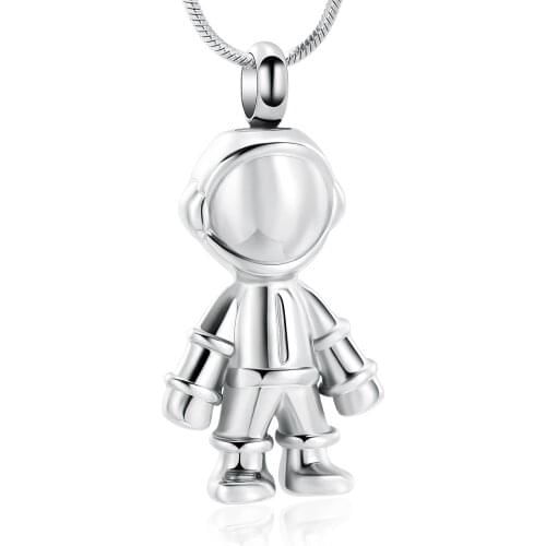 Space Robot Cremation Jewelry for Ashes Cool Keepsake Urn Pendant Jewelry Memorial Urn Necklace for Human Dog Cat