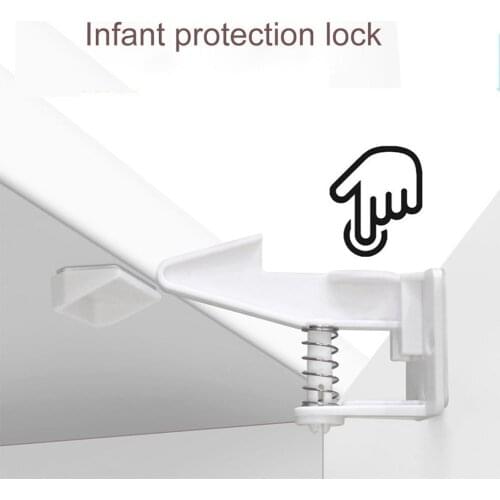 Baby Safety Lock Drawer Cabinet Door Spring Locks Invisible Multifunctional Lock Supplies for Household Children Baby
