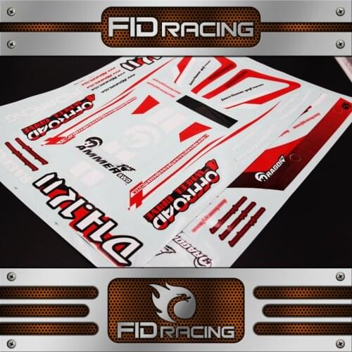 FID Racing body shell sticker for FIDdragon hammerVoltz