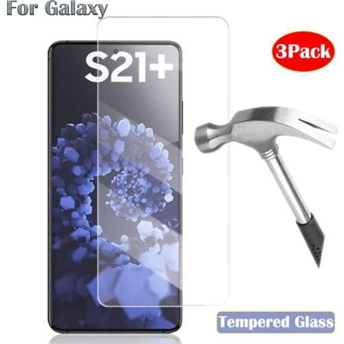 3Pack Protective Glass For Samsung Galaxy S 21 S21 Plus Glas S21Ultra Tempered Film On Samsun S21Plus GalaxyS21 Screen Protector