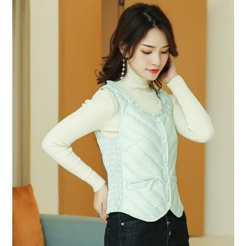 Winter Down Vest Women Outerwear Womens Slim Fit Cotton Vest Sleeveless Waistcoat Jacket Warm Windproof Female Tops S-4XL