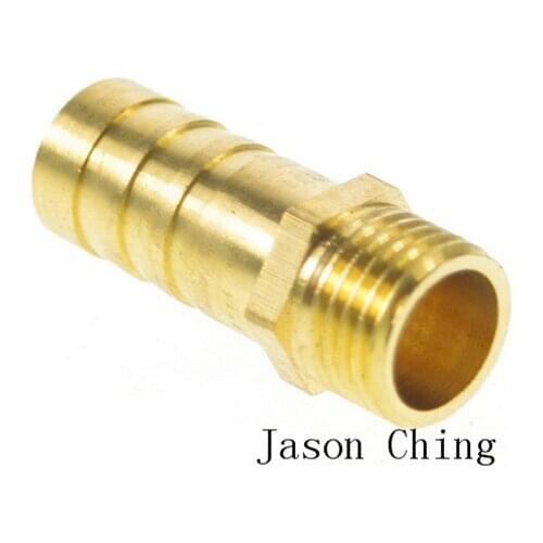 1/4" BSPP Connection Male-12mm barbed Hose Brass Adapter Coupler Connector QTY.5