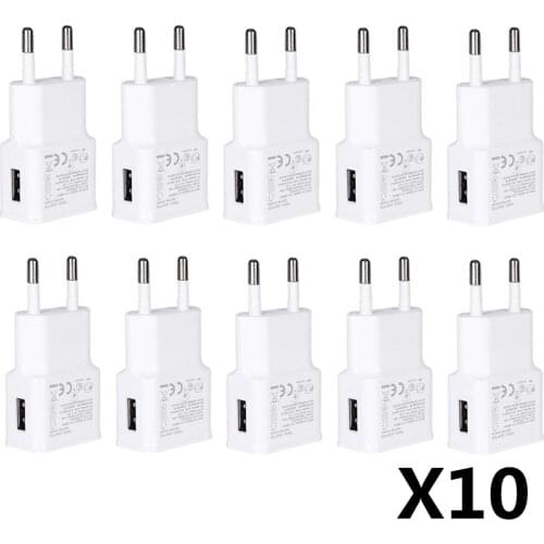 10PCS/lot 5V 2A EU Plug Wall Travel USB Charger Adapter For Samsung galaxy S5 S4 S6 note 3 2 For iphone 7 6 5 HTC Huawei Xiaomi