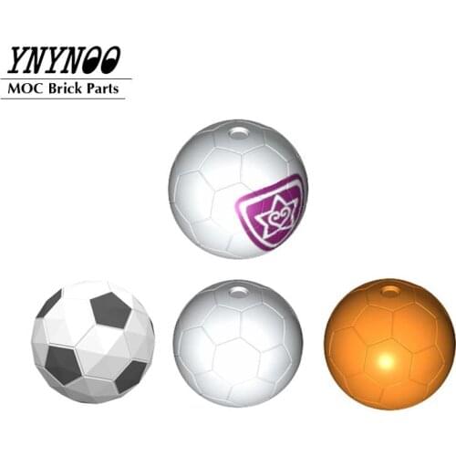 10Pcs/lot 72824 Sports Soccer Basket Ball [Plain] MOC Building Blocks Bricks DIY Toys Gifts fit for Minifig Accessories