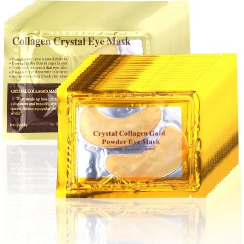 20 Pieces Gold Eye Mask Collagen Eye Patch Lighten Fine Lines Moisturizing Spot Anti Aging Eye Mask Collagen Eye Patch Skin Care