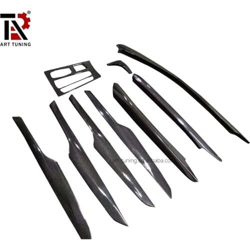 9PCS Carbon Fiber Car Interior Trims For bmw x5 f15