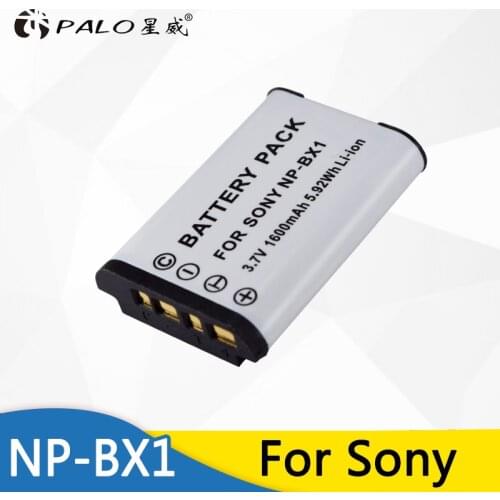 PALO 1pcs NP-BX1 Battery Pack For SONY Camera DSC-RX100 RX1 HDR-AS15 AS10 HX300 WX300 NPBX1 NP BX1 BC-CSXB Camera Battery NP-BX1
