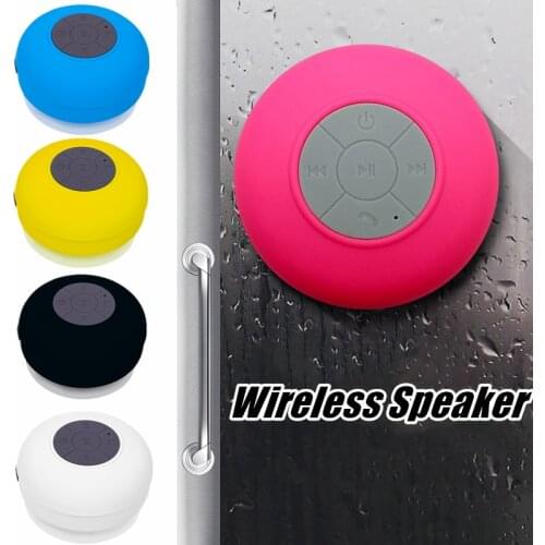 Mini Wireless Bluetooth Speaker Hands Free Bathroom Waterproof Stereo Subwoofer Music Loudspeaker With Suction Car Beach Outdoor