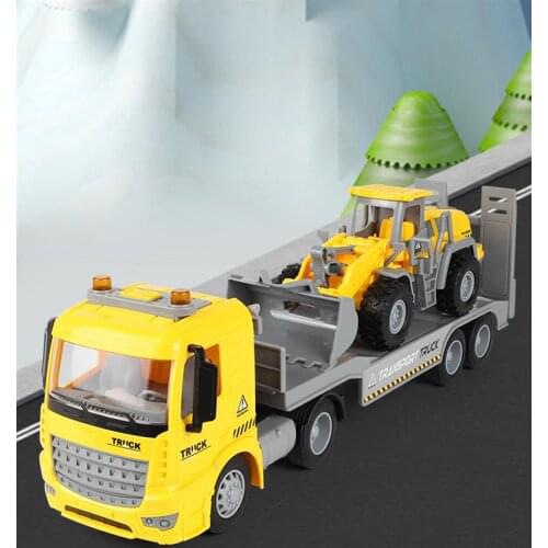 Children toys inertial drive simulation sound and light bulldozing truck traffic puzzle interactive toy rotatable car model gift