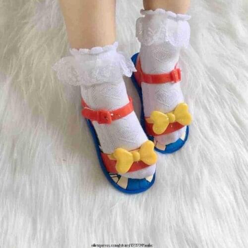 Disney Fashion Childrens New Bow sandals mini Girls Shoes Jelly Sandals Princess shoes non-slip Girls Shoes