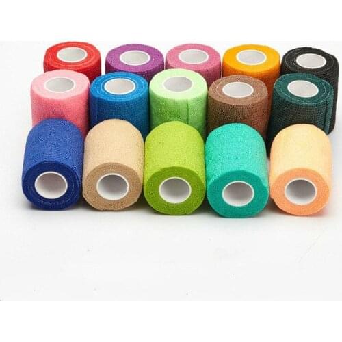 5cm*4m Elastic Wrap First Aid Sports Body Gauze Medical Tape Tattoo Bandage Security Protection Self-adhesive Cohesive Bandage