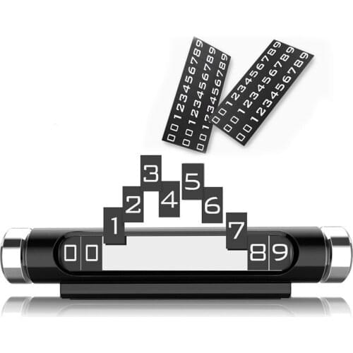 Temporary Car Parking Card Telephone Number Card Notification Night Light Car Styling Phone Number Metal Luminous Number Plate