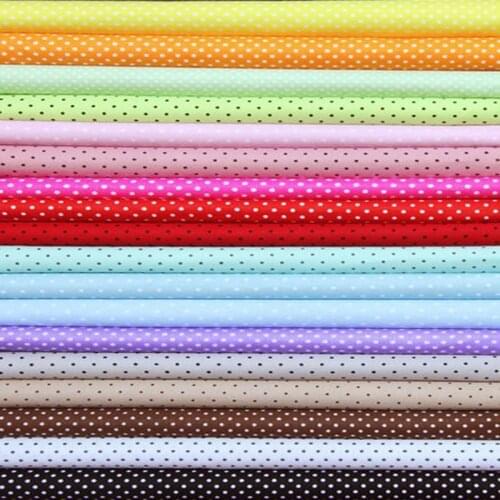 Cotton patchwork 18 colors 25cm x 26cm Polka dot for sewing Quilting Bedding Baby Textile Kids bedspread cotton fabric
