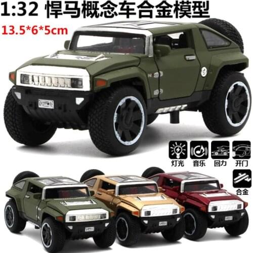 Hummer hx Car off-road vehicle With Pull Back Function Music Light Openable Door As Gift For Kids Free Shipping