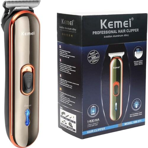 Kemei Professional Hair Clipper for Men Electric Hair Trimmer LED Haircut Tools Rechargeable Shaver Razor Hair Cutting Machine