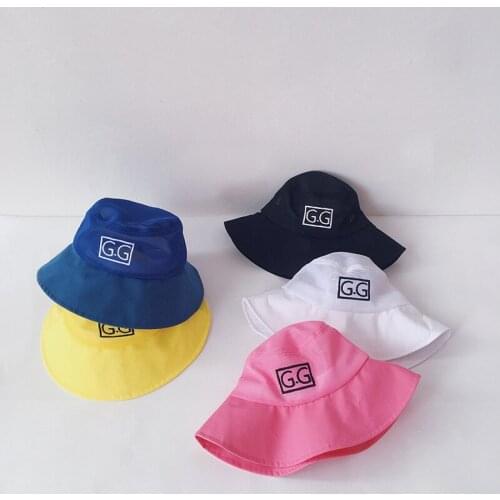 Summer Kids Boys Girls Mesh Hats Letter Pattern Baby Fisherman Hats Bucket Hat Breathable Toddler Beach Caps