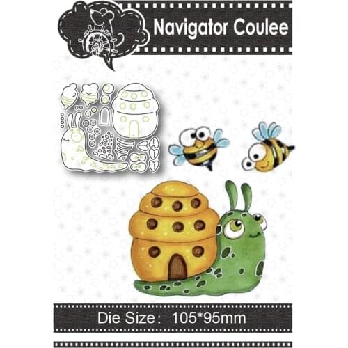 Metal cutting mold travel snail bee graffiti scrapbook crafts stamps and embossed paper card making new template for 2021