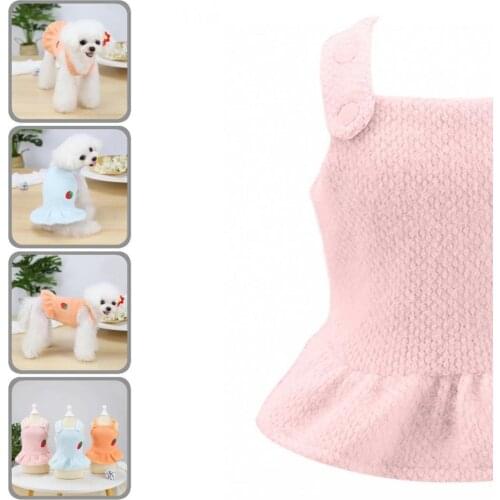 Fashion Lovely Pet Dog Warm Knitted Skirt Casual Pet Sweater Solid Color for Party