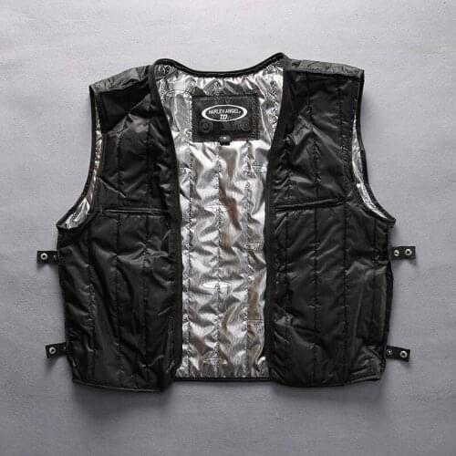 Mens cotton liner vest for motorcycle leather jacket keep warm vest men