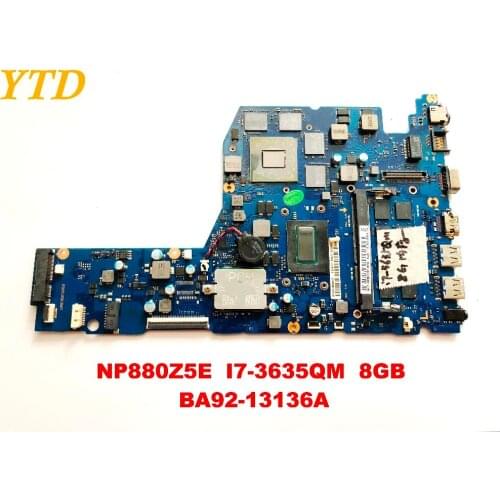 Original for Samsung NP880Z5E laptop motherboard NP880Z5E I7-3635QM 8GB BA92-13136A tested good free shipping