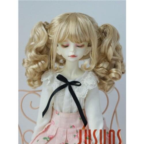 JD308 1/6 1/4 1/3 Double Curly pony BJD wigs For size 6-7inch 7-8 inch 8-9inch Fashion YOSD MSD SD synthetic mohair doll wigs