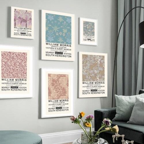 William Morris Poster, Exhibition print for the Albert Museum, Art exhibition, Museum art poster, William Morris print art decor