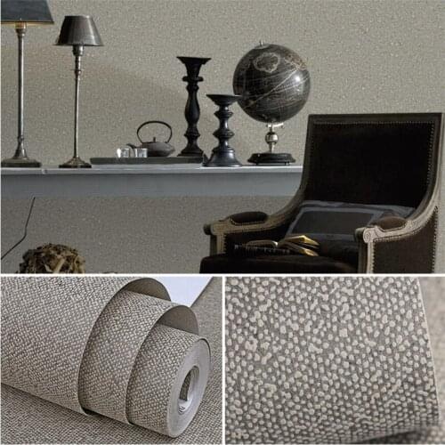 Beibehang Plain simple color nonwovens wallpaper bedroom 3d living room TV backdrop student dormitory linen 3d wallpaper roll