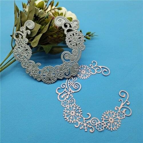 DIY Macrame Lacework Embossing Card Knife Mould, Carbon Steel Printing Steel Mould for Album Paper Card Making