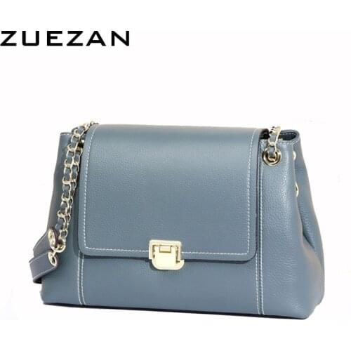 3 Compartments Satchel Shoulder bag, 100% Real Cow Skin,Womens Genuine Leather Handbag, Cross body Messenger Bag, A566