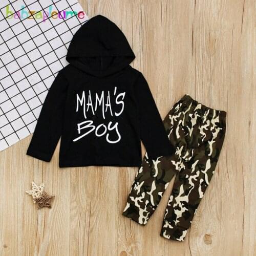 2Piece/1-5Years/Baby Spring Clothes Toddler Boys Outfits Casual Fashion Letter Hooded T-shirt+Pants Children Clothing Set BC1401