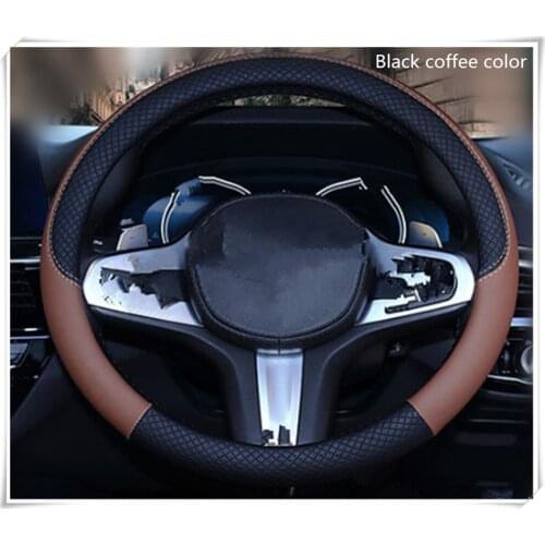 High quality 37-38 cm diameter car parts steering wheel cover for Nissan X-Trail Qashqai Altima 370Z Xmotion
