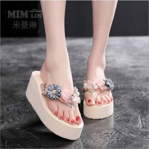 2019 Womens Slippers Bowknot Lady Pink Slipper Summer Flat Sandals Summer Vacation Beach Casual Indoor Shoes