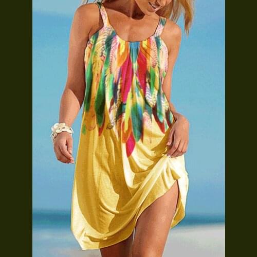 2021 Newest Summer Sexy Beach Dress USA Flag 3D Printed Women Sleeveless Dresses Streetwear Colorful Flowers Female Party Dress