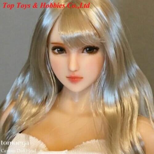 1/6 Lovely Girl Head Sculpt Fit 12'' Obitsu/PH/HT/UD Female Action Figure Model in stock