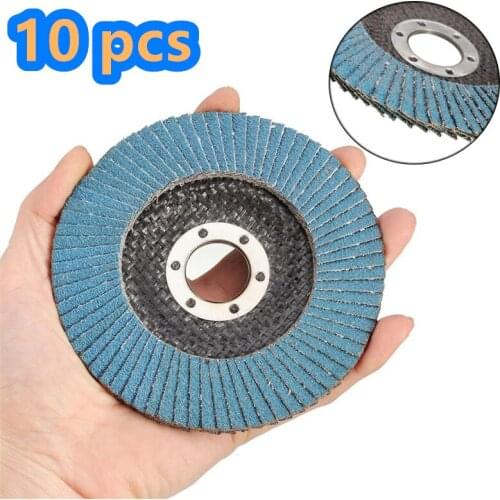 10PCs 40/60/80/120Grit Sanding Discs Metal Plastic Wood Abrasive Tool Grinding Wheels Flap Discs 115mm 4.5" Angle Grinder