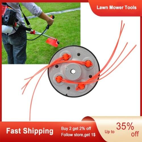 Lawn Mower Accessories Garden Tools Trimmer Head For Gasoline 4-Lines Bump Speed Feed String Lawn Mower Brush Cutter Tools