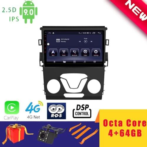9" Android 10.0 Car Multimedia Player Stereo for Ford Mondeo 2013 2014-17 GPS Navigation Unit Octa Core DSP 2.5D+IPS 4G Carplay