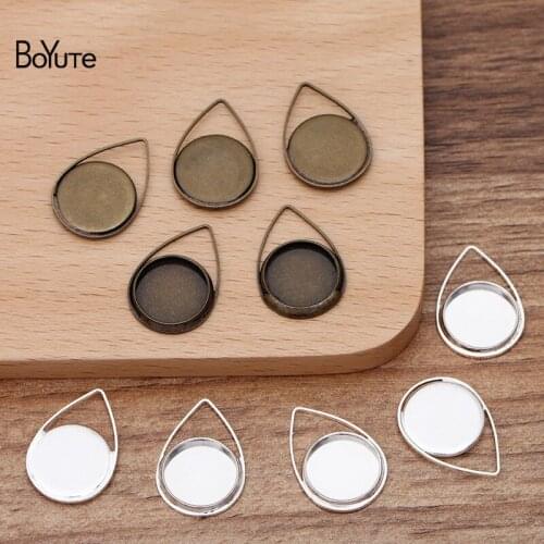BoYuTe Custom Made (200 Pieces/Lot) Fit 12MM Cabochon Base Blank Tray Setting Diy Jewelry Accessories Handmade Materials