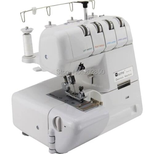 Household Multi-Function Serger/Overlock Sewing Machine With Lamp,2/3/4 Thread Ornament Edge Sew,220V,50Hz,90W,One Year Warranty