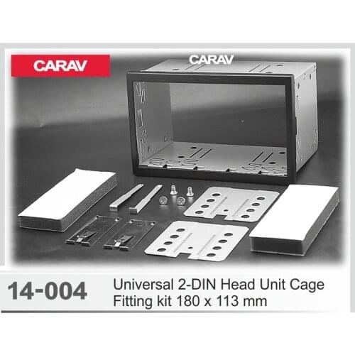 CARAV 14-004 Car Radio Mounting Frame Metal Shaft Universal Double Din 2-din 180x113 14-004