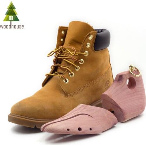 Woodhouse Mens Shoe Trees Twin Tube Adjustable Red Cedar Wood Shoe Tree