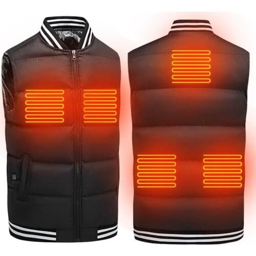 Electric USB Heated Vest Winter Warm Vest Men Women Heating Coat Jacket for Motorcycle Travelling Skiing Hiking Camping