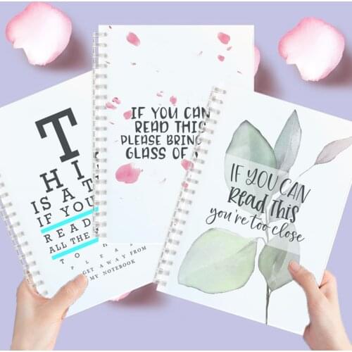 If You Can Read This Bring Me a Glass of Wine - You Are Too Close To My Notebook - Spiral Note Book Funny Secret Quote Privacy