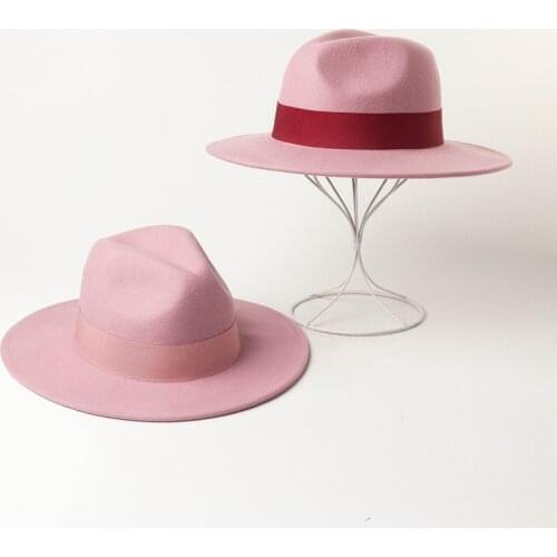 Classic Chapeau Fedora Winter Wool Hat Wide-brim Hats Personality Fashion Restoring Ancient Ways England Fashion Panama Caps