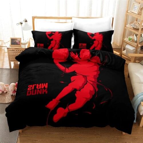 3D Basketball Duvet Cover with Pillowcase Comfortable Bedding Set King Queen size Boy Bedclothes Kids Bed set Twin bedlinen